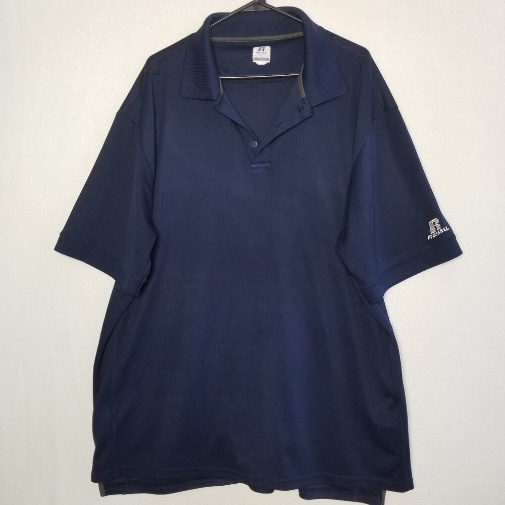 Russell Athletic Blue Short Sleeve Polo T Shirt XXL